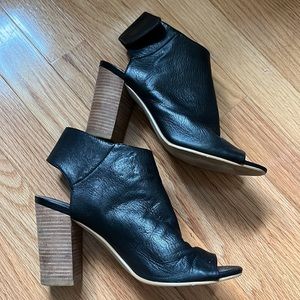 Soft Leather open toe boot/shoe.